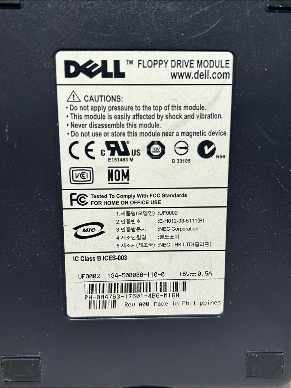 Dell USB 3.5 External Floppy Disk Drive Module - Picture 6 of 8